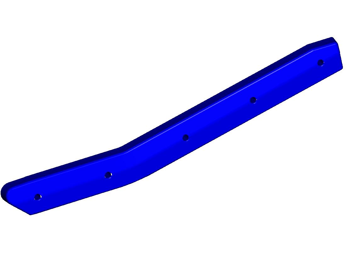 Right side-cover render, P/N 9440-58842-00, showing the long contoured edge and attachment openings.